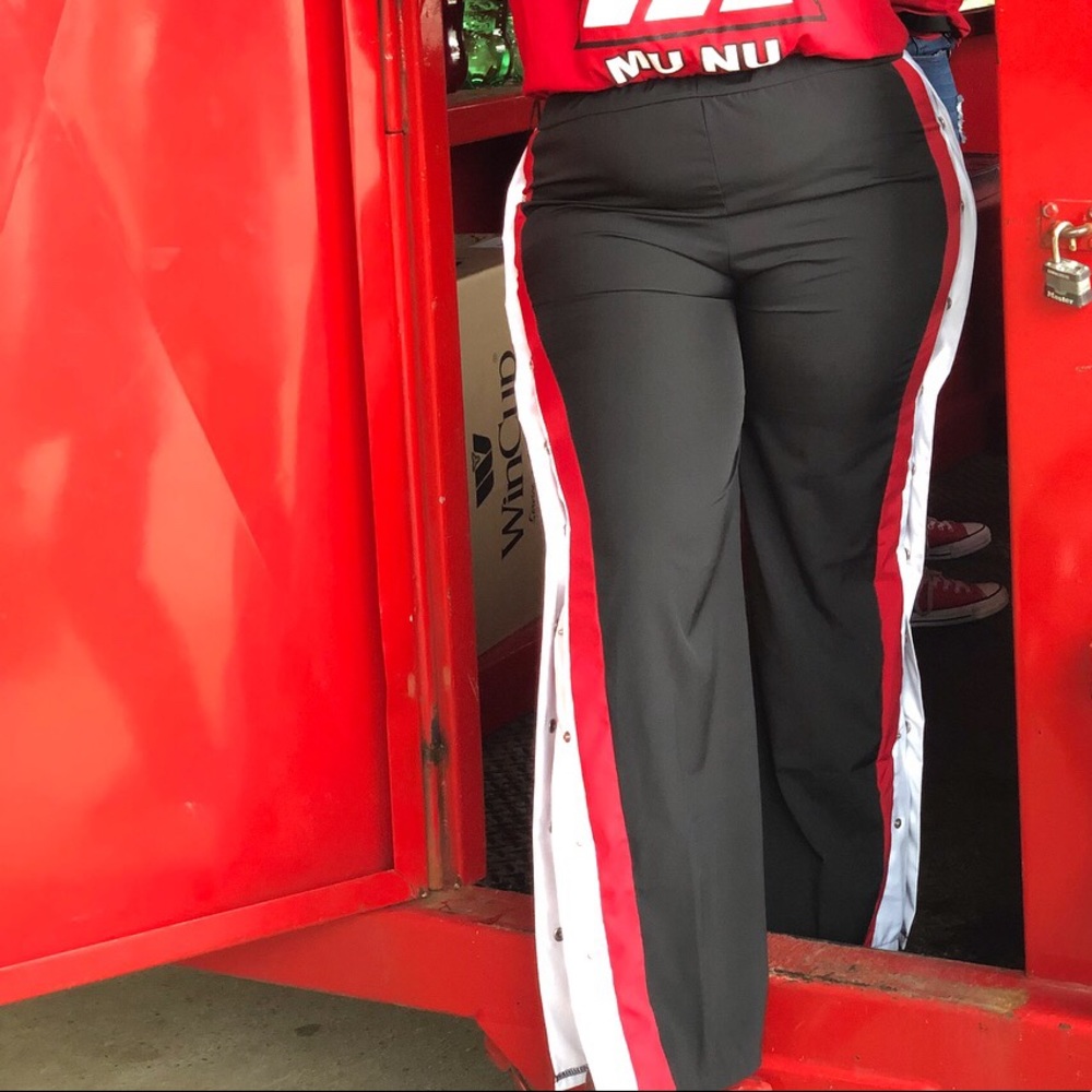 Side Button Athletic Pants